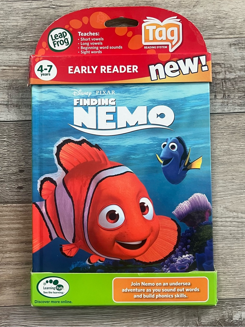 NWT Leap Frog Early Reader Tag Book- Disney Pixar Finding Nemo